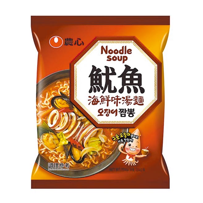 OK超商农心鱿鱼海鲜味汤麵餐，49元。（OK提供）