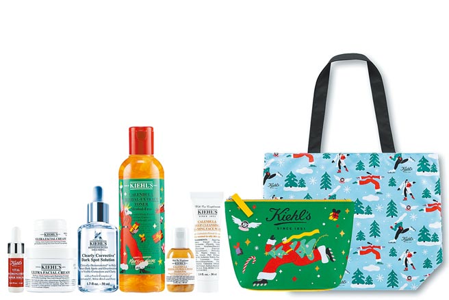 统一时代百货台北店的KIEHLS圣诞限量组合，价值6860元，特价6000元。（统一时代百货台北店提供）
