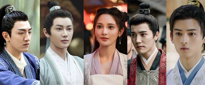 彭小苒周旋在四个男人身边。（图／龙华电视提供）