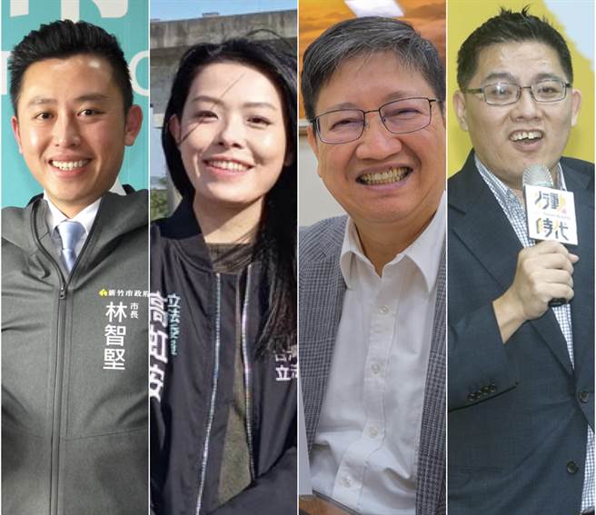 图为林智坚(左起)、高虹安、杨文科、邱显智。(合成图/资料照)

