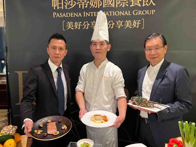 高雄知名法式餐厅帕莎蒂娜推出全新冬季菜单，特别选用日本A5和牛、鸭肝、帝王蟹等顶级食材入菜。（柯宗纬摄）