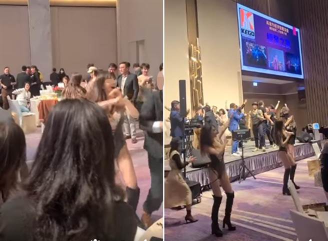 「高雄市经济发展协会」晚会活动影片网路疯传，高雄市经发局严重澄清，非该局举办，也未受邀出席。（翻摄脸书）