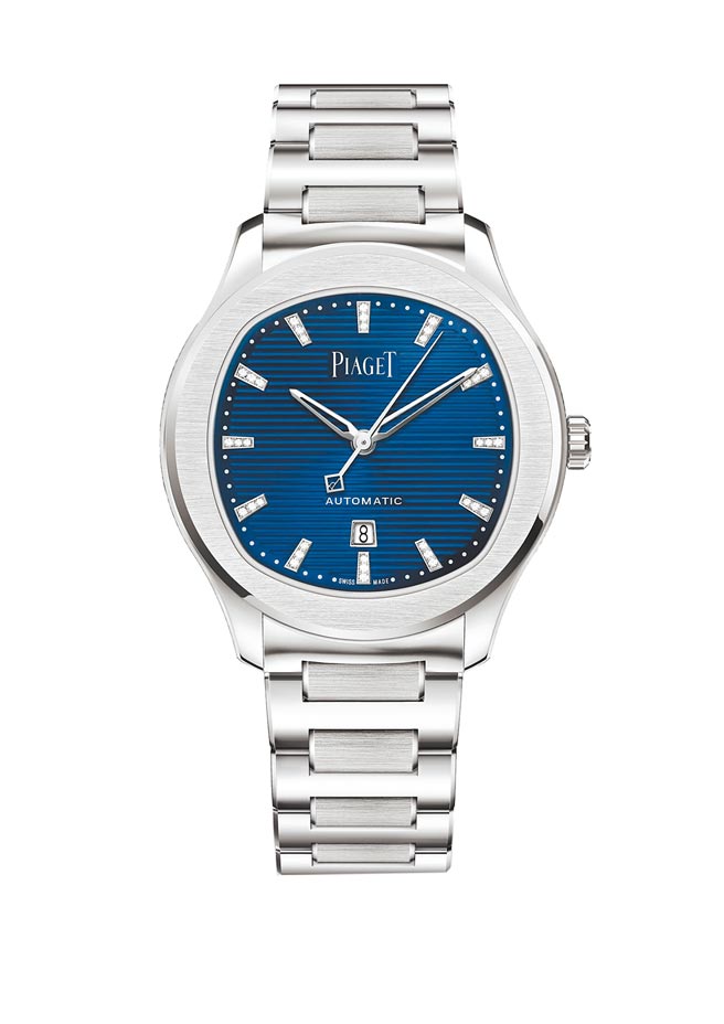 伯爵Polo系列伯爵蓝日期显示腕表，40万2000元。（伯爵提供）