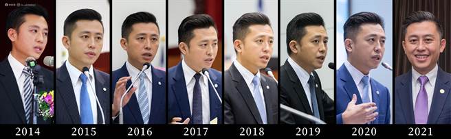 新竹市市长林智坚刊出自己2014~2021年间的照片，强调这是「岁月的痕迹」。（图／取自林智坚脸书）