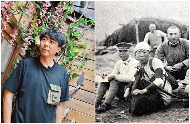 梁赫群（左）被眼尖网友发现撞脸古人。（摘自脸书）