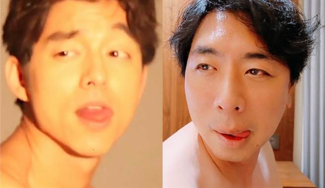 梁赫群精心制作和孔刘的对比图，令孔太太们很崩溃。（摘自脸书）