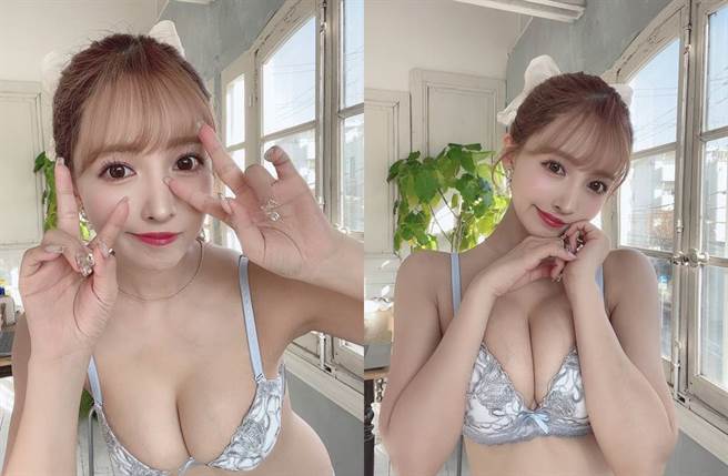三上悠亚比基尼炸出超巨双峰。(图／翻摄自三上悠亚推特)