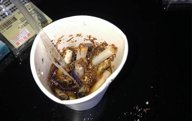 警方从香菸残渣中验出毒品反应，让嫌犯无从狡辩。(翻摄照片／林郁平台北传真）