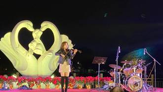 台南新營天鵝湖聖誕音樂會 結合燈光投影魅力四射
