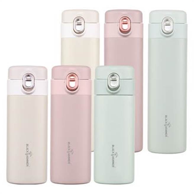 远传friDay购物的义大利BLACK HAMMER采柔陶瓷不锈钢真空弹跳保温杯，1月3日前享买大送小组合，原价1990元，特价660元。（远传friDay购物提供）