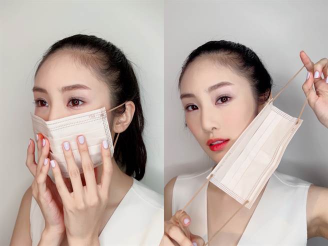 使用心机彩妆心机星魅柔光嫩唇釉不易沾染口罩。（邱映慈摄）