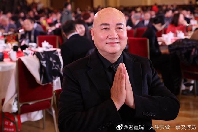 大陆影星迟重瑞「夫凭妻贵」，成为最有钱艺人榜首。(图/微博）