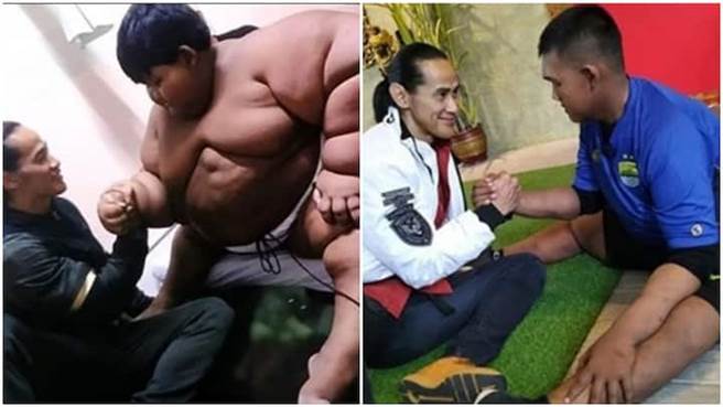 「世界最胖男孩」减重有成 减去104公斤成了帅气小伙。(图/the sun twitter)