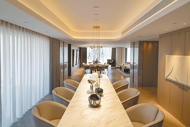 香港CCD郑中设计琢白258坪实品屋，凸显纽约白派大师空间美学。（业者提供）