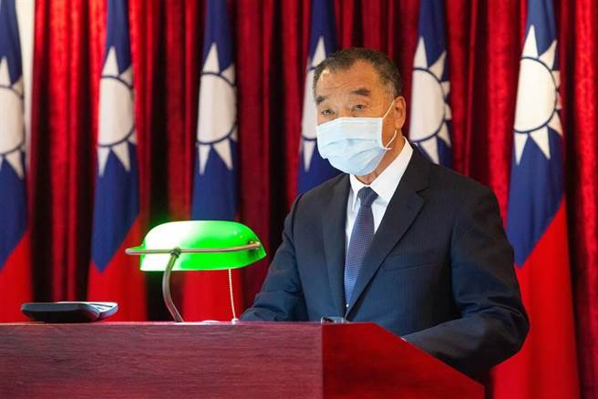 国防部长邱国正明主持元旦将官晋任授阶典礼。国防部提供