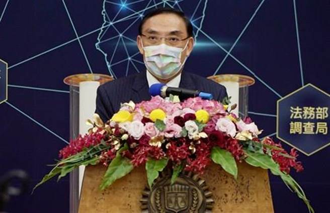 法务部27日在调查局举行「司法联盟链」验证发表研讨会，验证司法区块链如何运用于「数位证据」及「营业秘密」。法务部长蔡清祥。法务部提供