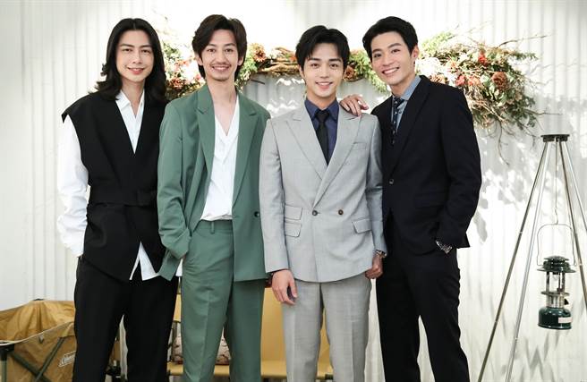 新生代演员林上豪（左起）、石承镐、李见腾、郑齐磊共同主演《＋－正负之间》。（陈俊吉摄）