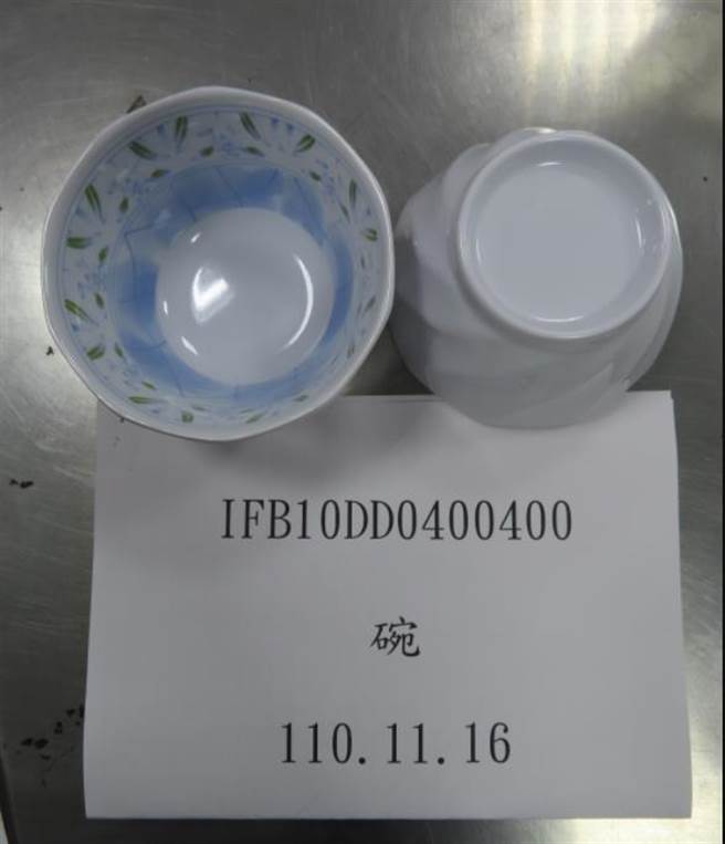 すき家自中国大陆引进的碗，被验出三聚氰胺超标。（食药署提供）