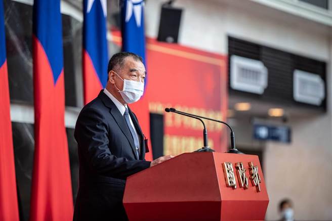 國防部長邱國正主持將官晉任典禮。國防部提供