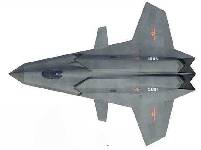 大陸網上也流傳據說是成都飛機公司6代戰機設計圖。（圖／網路）