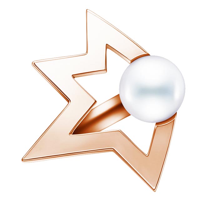 TASAKI秋冬新款comet plus樱花金耳骨夹，4万4000元。（TASAKI提供）