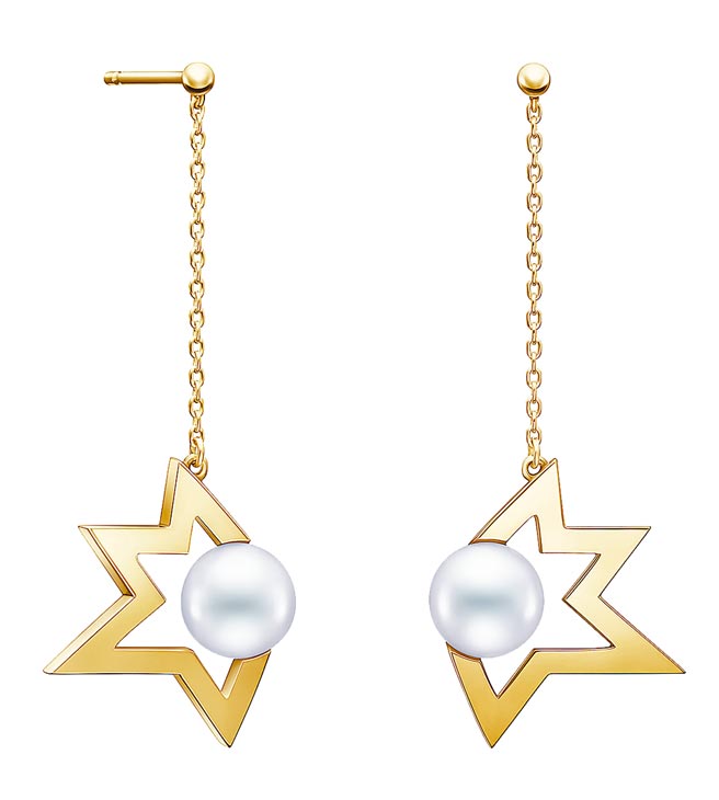 TASAKI秋冬新款comet plus黄K金耳环，7万6200元。（TASAKI提供）