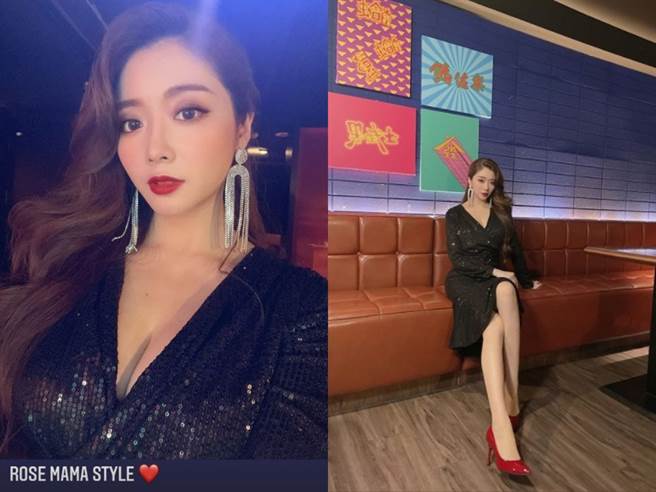 成语荞辣扮萝丝妈妈桑。（图／IG@成语荞）