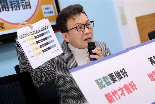 國民黨立委鄭正鈐邀新竹市長林智堅公開辯論大新竹合併升格議題。（黃世麒攝）
