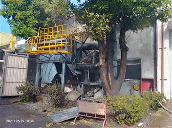 台中西屯的汉翔水湳厂区29日发生气爆，酿成1人伤重不治，6人轻重伤惨剧。（民眾提供／卢金足台中传真）