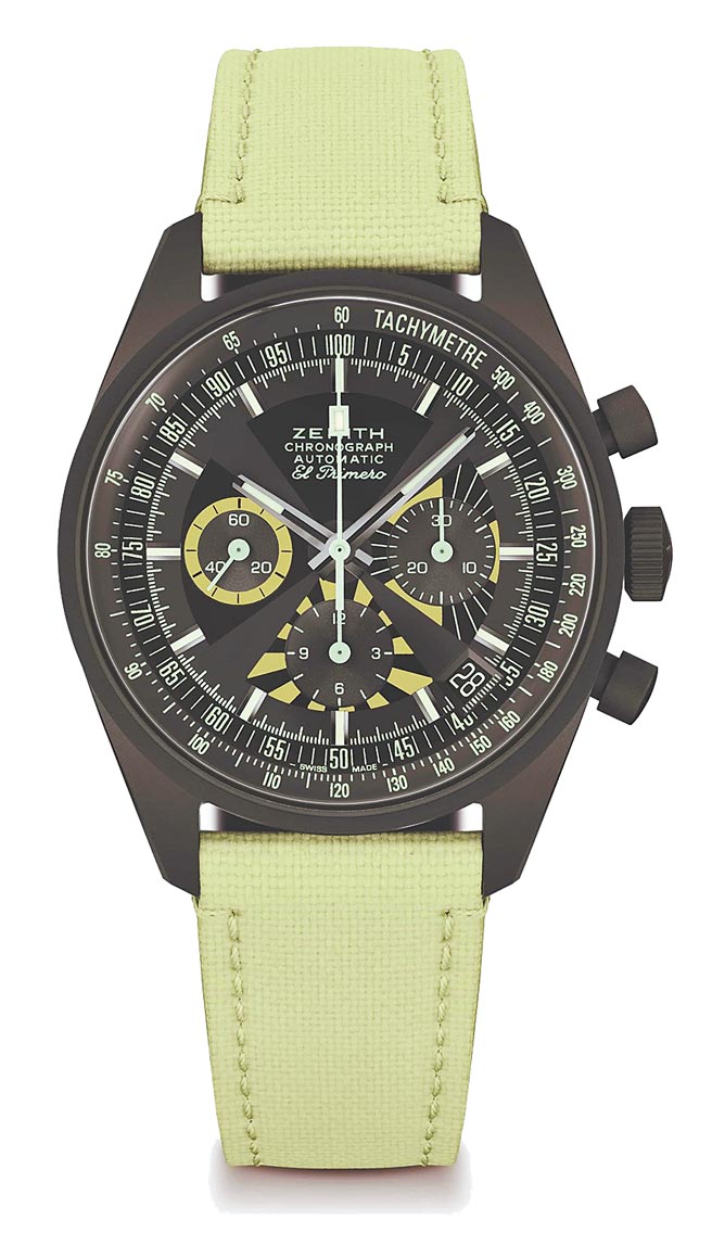 ZENITH與新加坡鐘表雜誌《SJX Watches》合作推出聯名表，重新復刻1969年的「Poker Chip」撲克籌碼骨董表。（ZENITH提供）