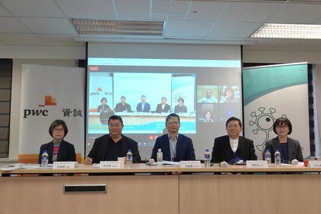 左起依序为工研院生医所标靶药物与传输技术组组长吕瑞梅、祥翊制药总经理吴永连、台湾生技产业促进协会理事长暨工研院生医所所长林启万、台康生技总经理刘理成、资诚生医产业负责人林玉宽。图／资诚提供
