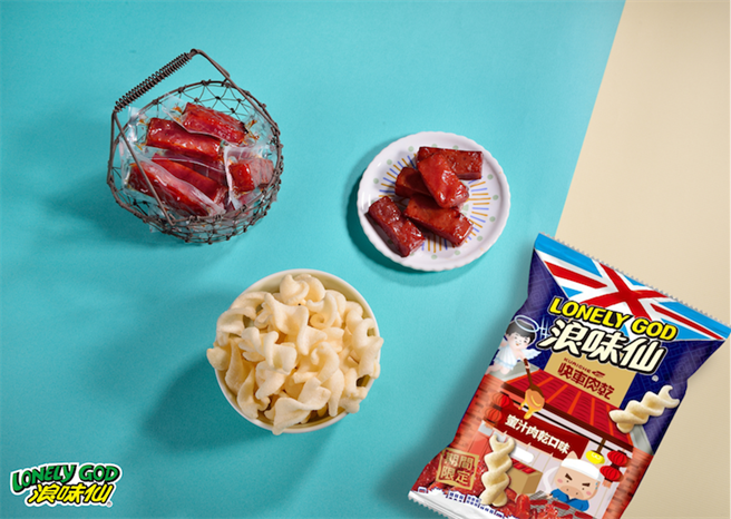 浪味仙携手快车肉乾，推出新风味。（浪味仙提供）