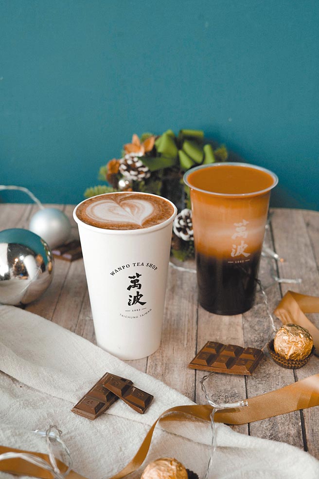 万波推出可可系列节庆饮品，75元。（万波岛屿红茶提供）