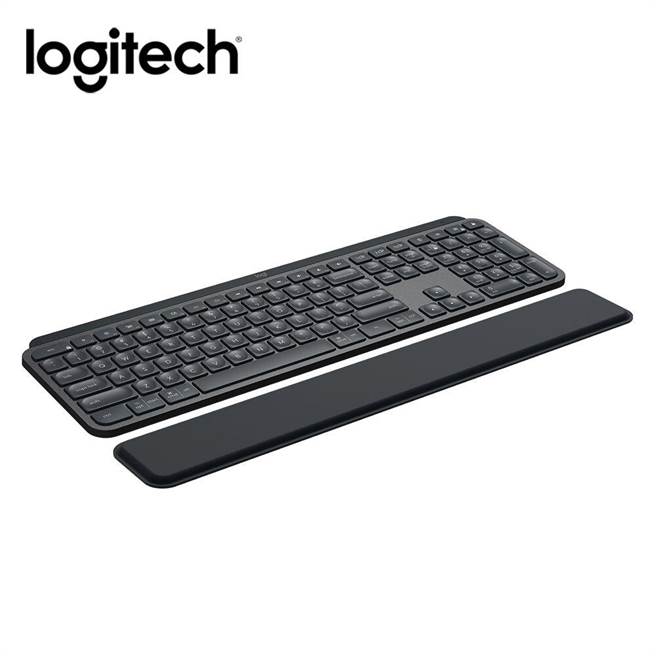 遠傳friDay購物的Logitech MX KEYS 智能無線鍵盤、MX Palm Rest 手托，原價4589元，促銷價3990元。（遠傳friDay購物提供）