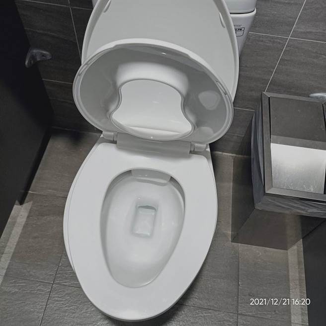 家乐福看似寻常的马桶，竟然有着一大一小的两个坐垫。（图／翻摄自Dcard）