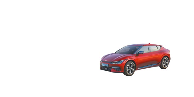 Kia首款智慧電能跨界休旅EV6將於明年1月10日起至28日於台北101辦公大樓1樓展示。（台灣森那美起亞提供）