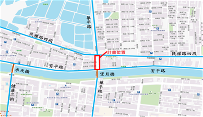 华平路为安平区南北向主要通勤要道，今年将执行拓宽，预计明年下半年完工通车。(台南市工务局提供／曹婷婷台南传真)