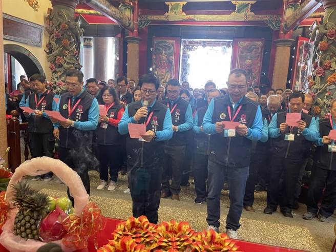 潭水亭觀音媽廟元旦舉行就職典禮暨CIS發表會。（潭水亭觀音媽廟提供）