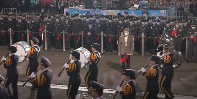 柯文哲今年參加總統府升旗典禮。(北市府提供)