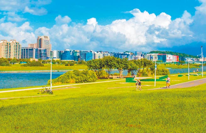 北市河滨公园申请新制上路。（北市水利处提供／杨亚璇台北传真）