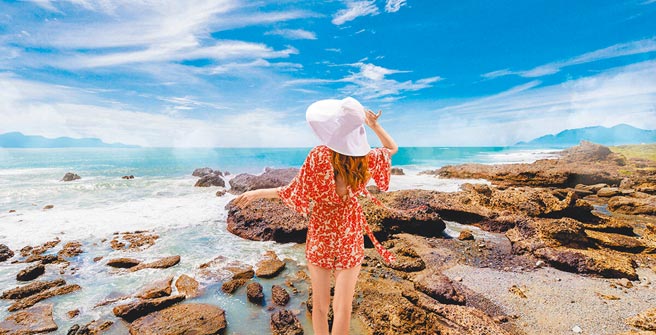 台东景点小野柳，可看到奇特的海蚀地形。（趣淘漫旅-台东提供）