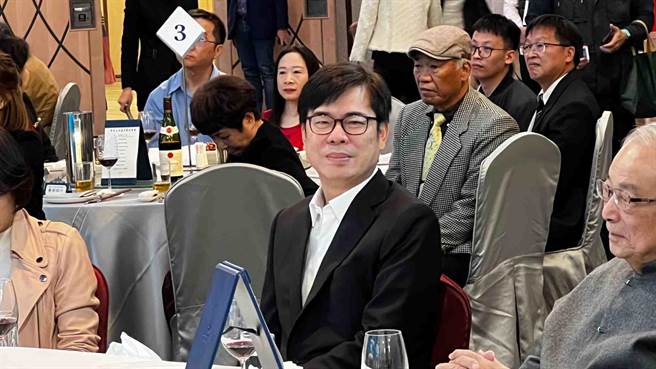 高雄市长陈其迈受邀出席感恩餐会。（柯宗纬摄）