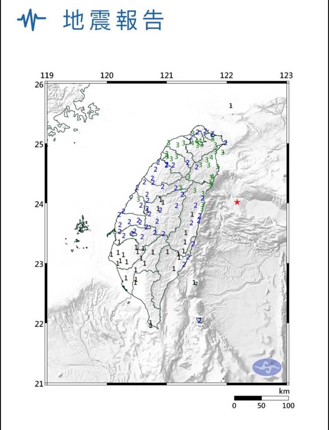 20220103傍晚芮氏规模6.0地震(台铁提供)