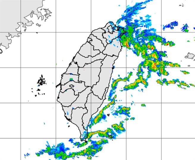 今北海岸、東部地區有短暫雨，其他各地晴朗舒適，早晚偏涼。（中央氣象局提供）