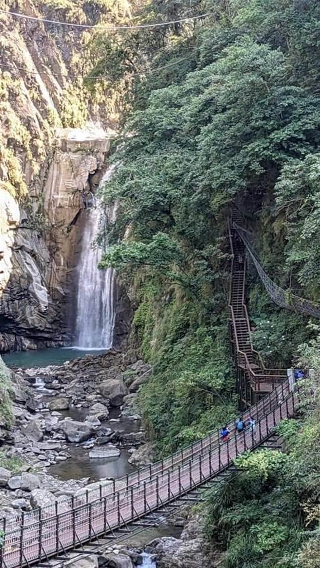 观音瀑布尘封20多年终于在今年元旦起开放并试营运。（观音瀑布社区产业合作社提供／张亦惠嘉县传真）