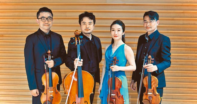 奇美博物馆提琴音乐飨宴将由王瑞（左一）、李建桦（左二）、黄裕峯（右一）、梁茜雯（右二）等提琴名家共同演出。（奇美博提供／洪荣志台南传真）