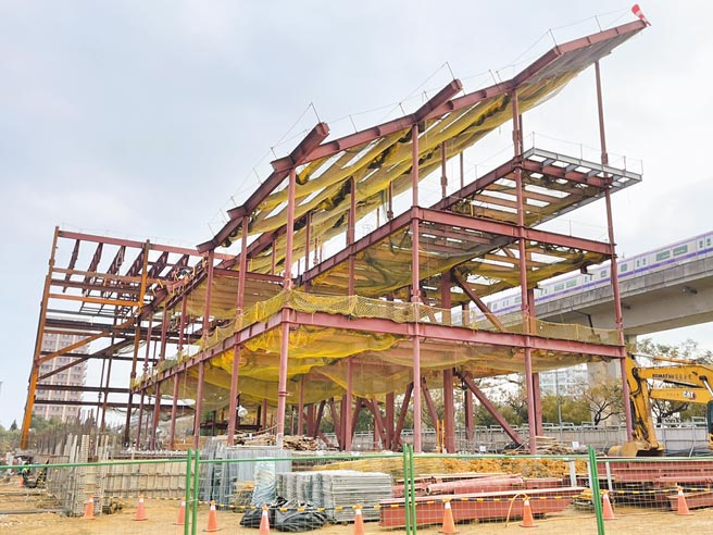 桃园市立美术馆工程儿童美术馆栋预计2023年3月完工。（吕筱蝉摄）
