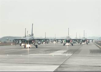 空軍春節戰備 16架F-16V大象走路 1200萬新頭盔曝光