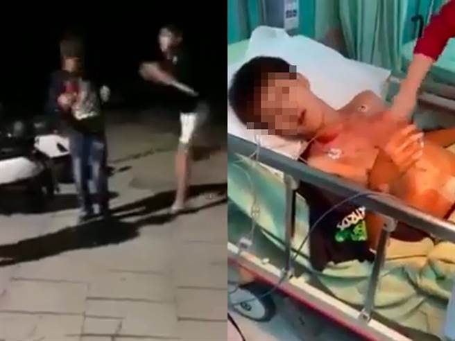 1名生長遲緩、智商僅7歲的少年遭1群青少年在空地持球棒、安全帽痛毆，影片中男子遭鐵鋁棒猛敲，不時還傳出恐怖的敲擊聲響，男子則不斷哭吼「好了啦，不要打」。（翻攝自臉書「爆料公社」）