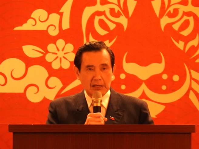 前總統馬英九晚間參加台北內湖科技園區發展協會。（趙婉淳攝）